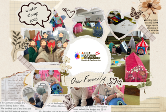 Brown and White Scrapbook Family Photo Collage (YouTube Banner'ı)