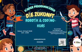 Vibrant Robotics Course Flyer for Kids (YouTube Banner'ı)